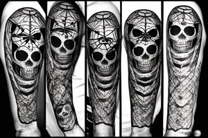skull spider tattoo idea