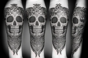 skull spider tattoo idea