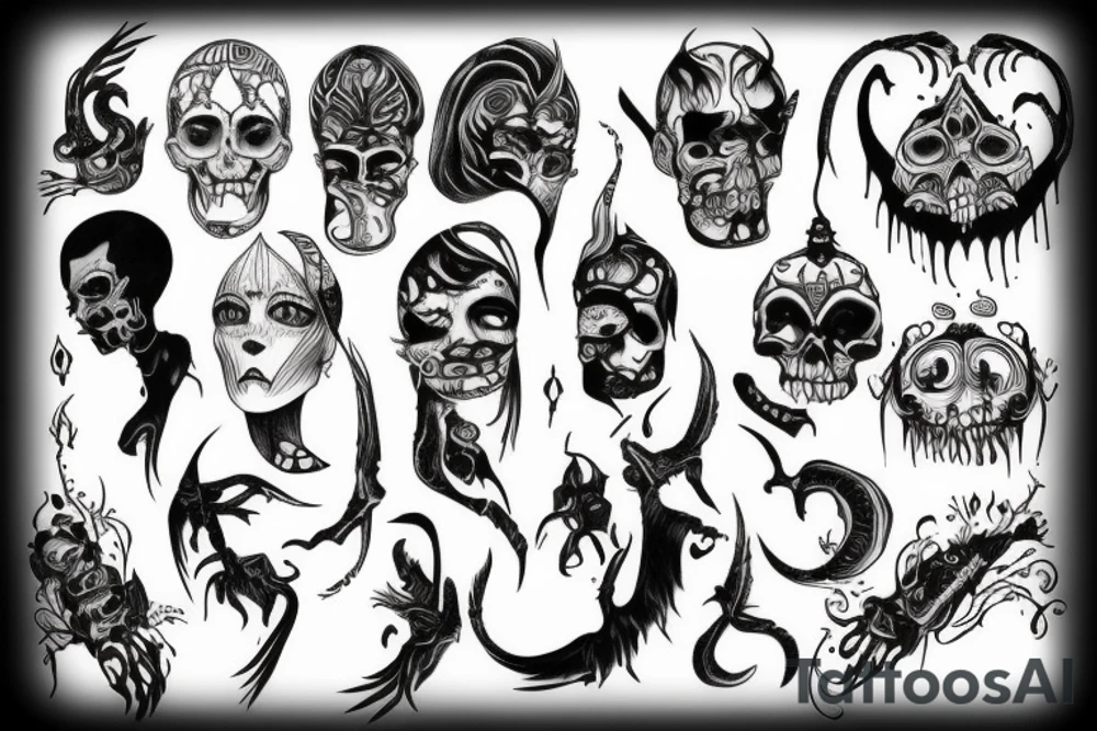 Walking with your demons neck tattoo tattoo idea