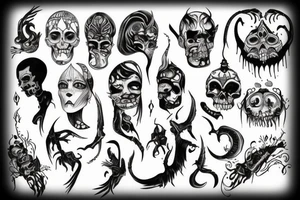 Walking with your demons neck tattoo tattoo idea