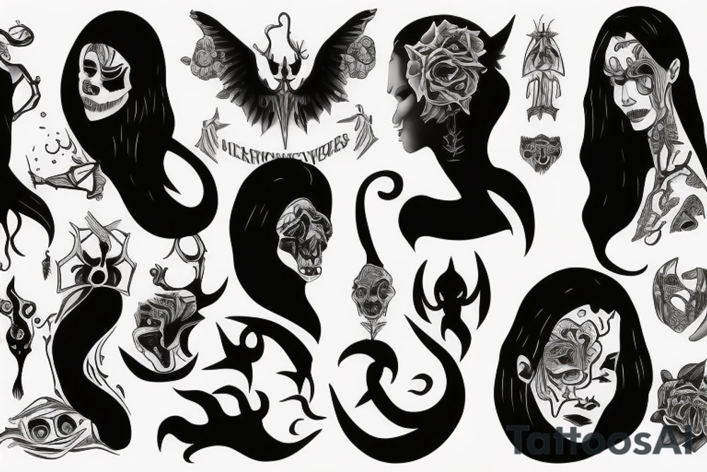 Walking with your demons neck tattoo tattoo idea