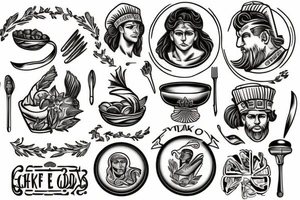 Chef like a Greek god tattoo idea