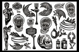 Chef like a Greek god tattoo idea