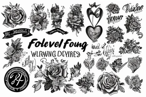 Forever young words tattoo idea