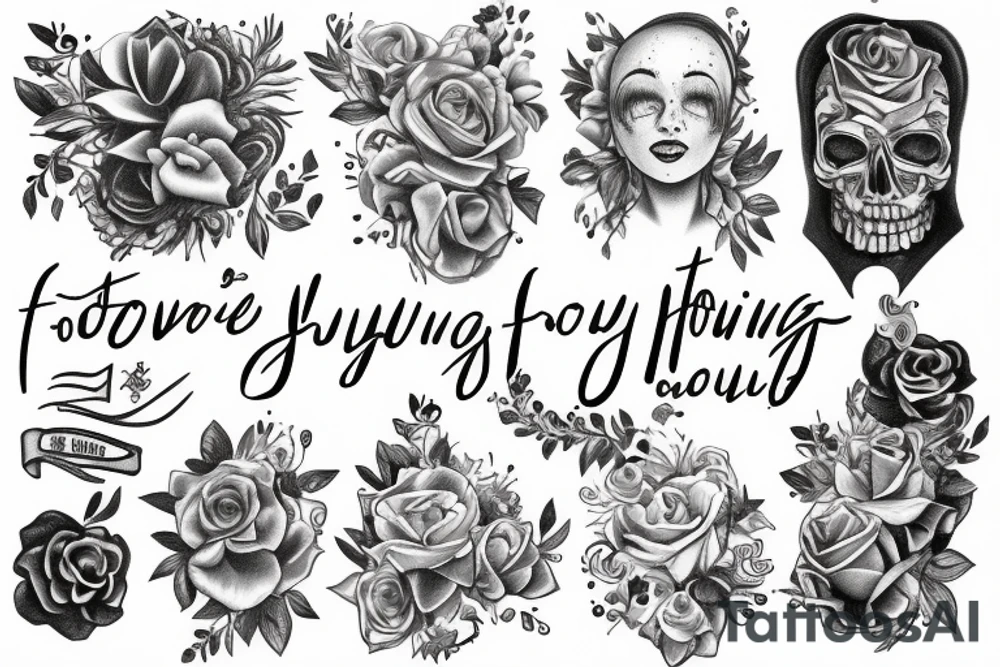 Forever young words tattoo idea