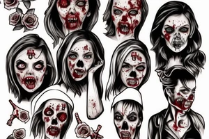 Zombie nurse tattoo idea