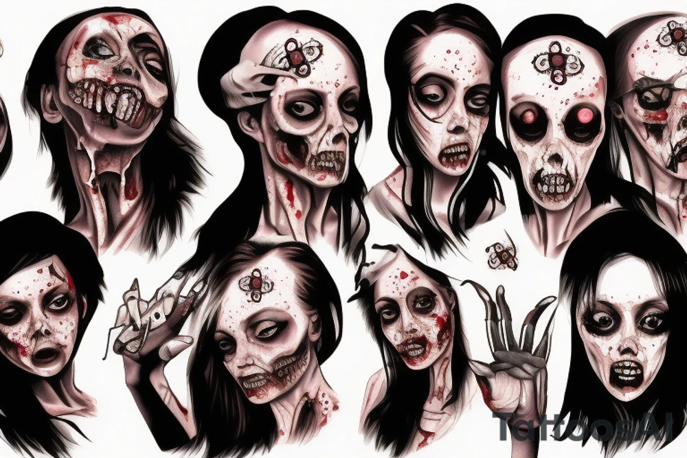 Zombie nurse tattoo idea
