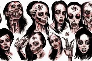 Zombie nurse tattoo idea