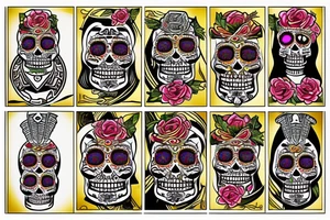 Aztec warrior day of the dead tattoo idea