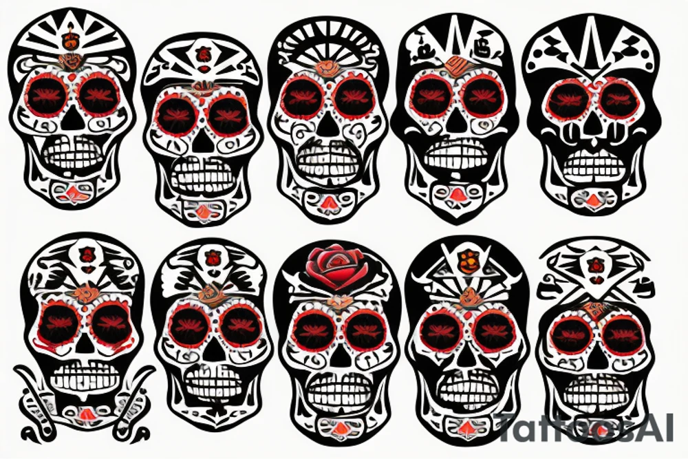 Aztec warrior day of the dead tattoo idea
