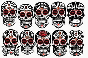 Aztec warrior day of the dead tattoo idea