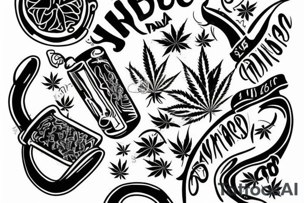 science, weed and philosophy. twin tattoo tattoo idea