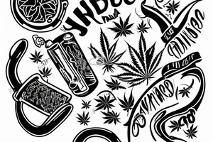 science, weed and philosophy. twin tattoo tattoo idea