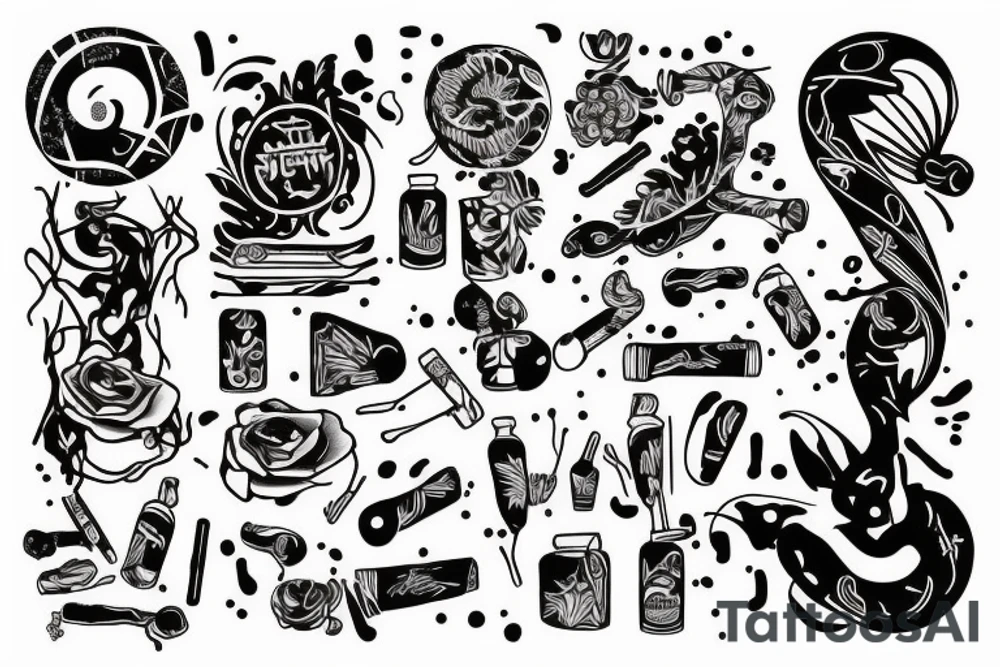 drugs and philosophy. twin tattoo tattoo idea