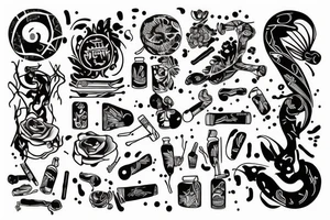 drugs and philosophy. twin tattoo tattoo idea