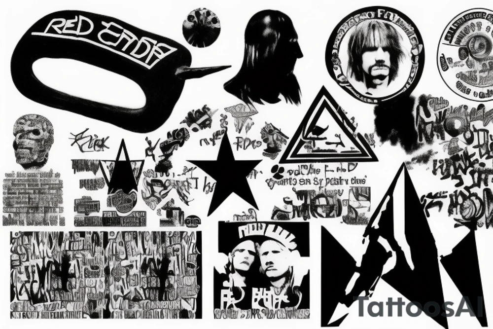 Red hot chili peppers rock music pink floyd 1990 tattoo idea