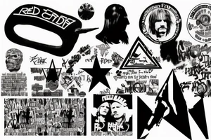 Red hot chili peppers rock music pink floyd 1990 tattoo idea