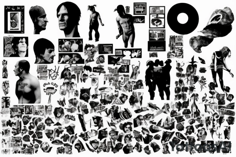 Red hot chili peppers asterisk rock music pink floyd 1990 tattoo idea