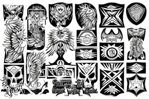 ILUMINADO word over chest like a cloack tattoo idea