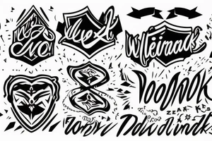 ILUMINADO word over chest like a cloack tattoo idea