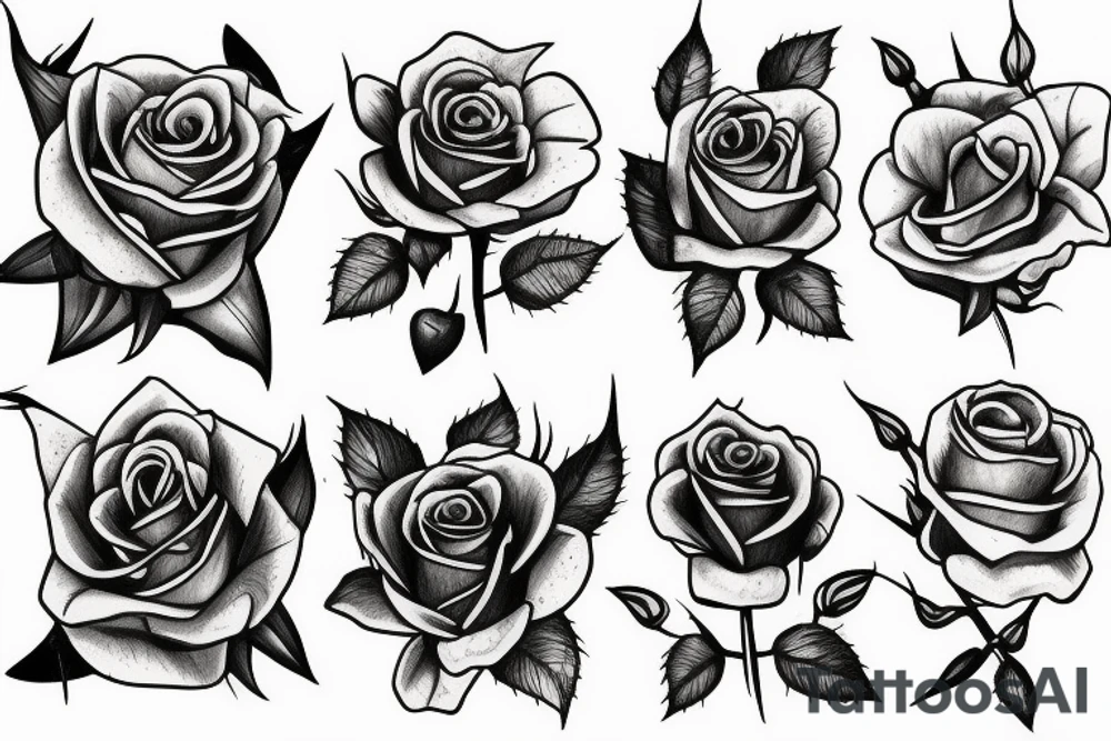 rose and thorns tattoo idea
