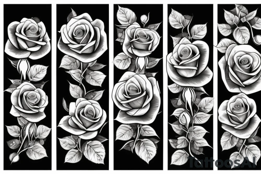 roses buoquet tattoo idea