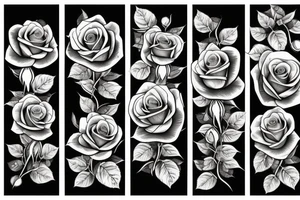 roses buoquet tattoo idea