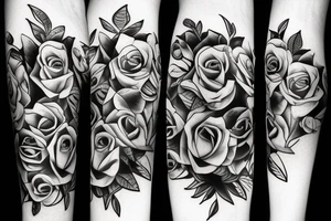 roses buoquet tattoo idea