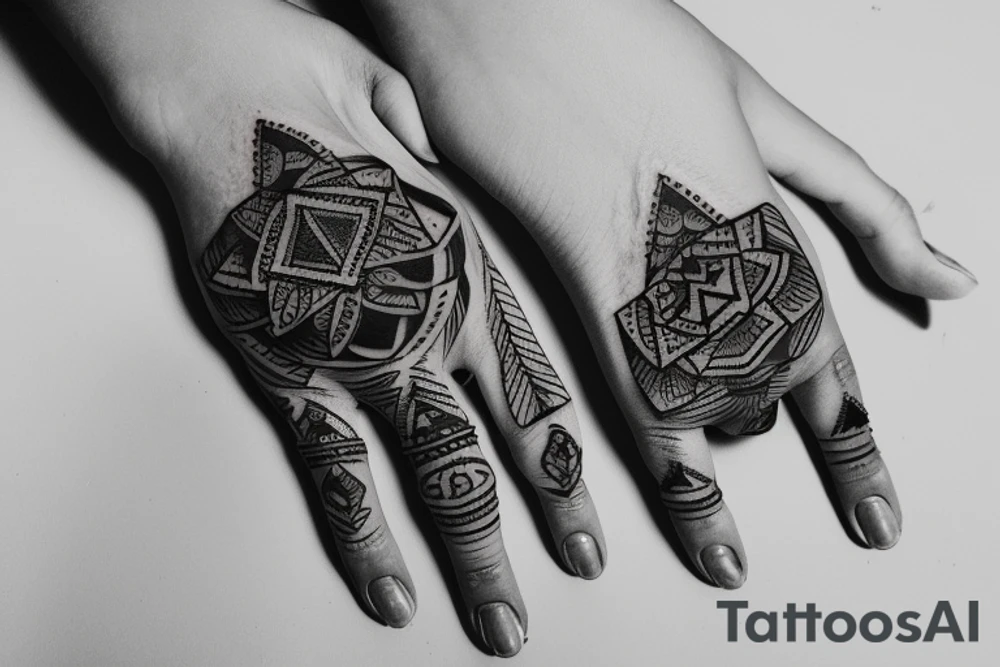 Indian heritage with modern touch ring tattoo with my name Akhil tattoo idea