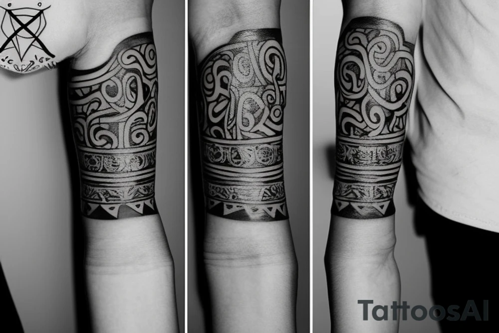 Armlet tattoo with my name Akhil tattoo idea