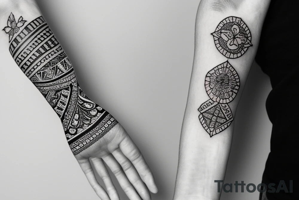 Bracelet tattoo with Indian style tattoo idea
