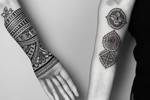 Bracelet tattoo with Indian style tattoo idea