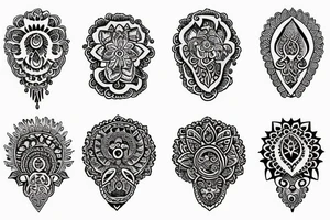 Bracelet tattoo with Indian style tattoo idea