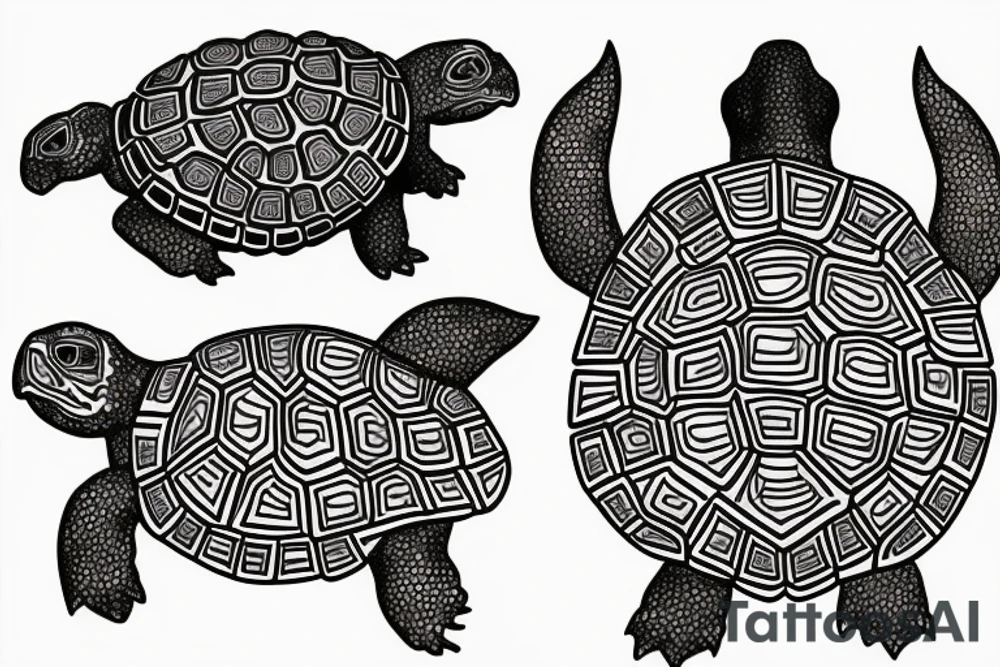 terrapin station turtle with god and devil tattoo idea