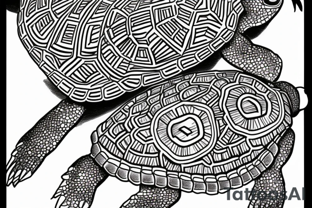 terrapin station turtle with god and devil tattoo idea