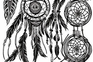 Native american prayer with a dream catcher over it tattoo idea