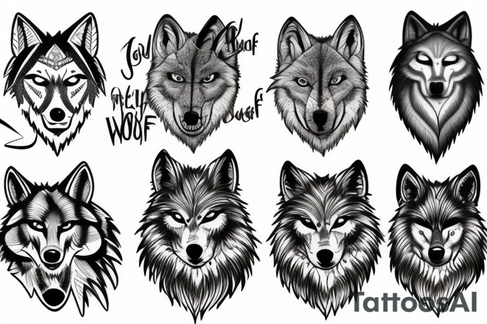 old wolf tattoo idea