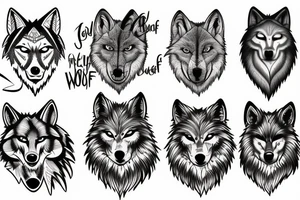 old wolf tattoo idea