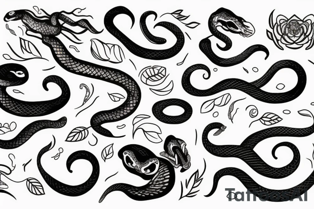 pretty girl with snake tattoo idea