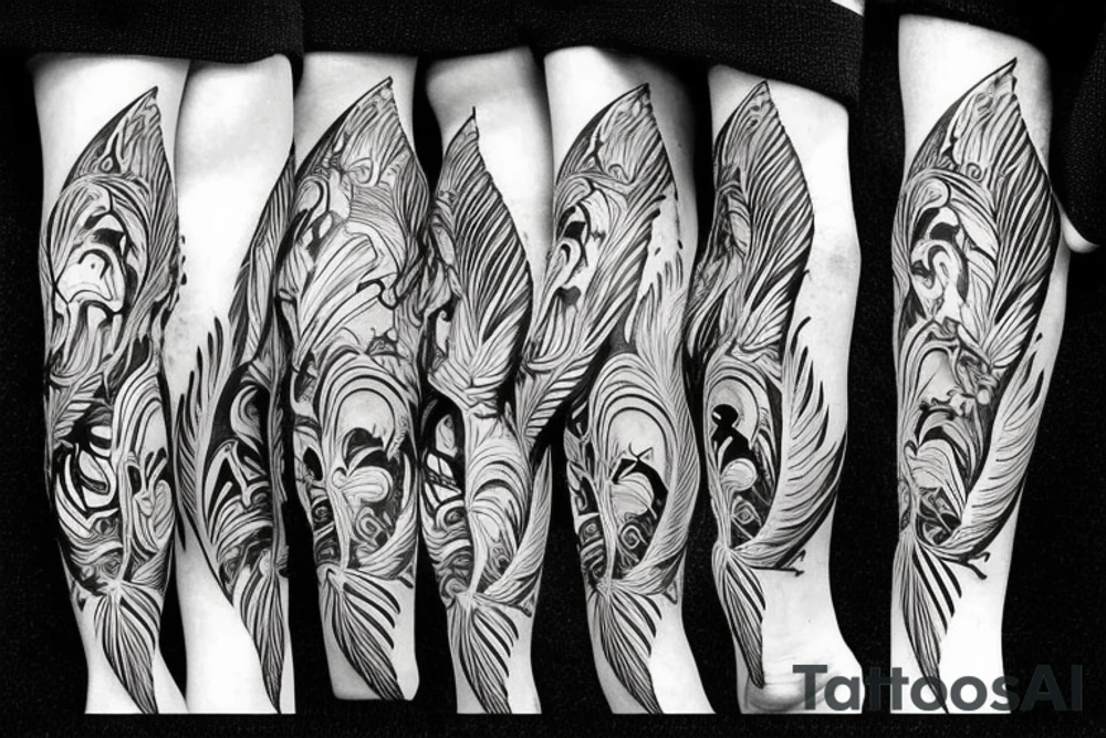 caribbean theme tattoo idea