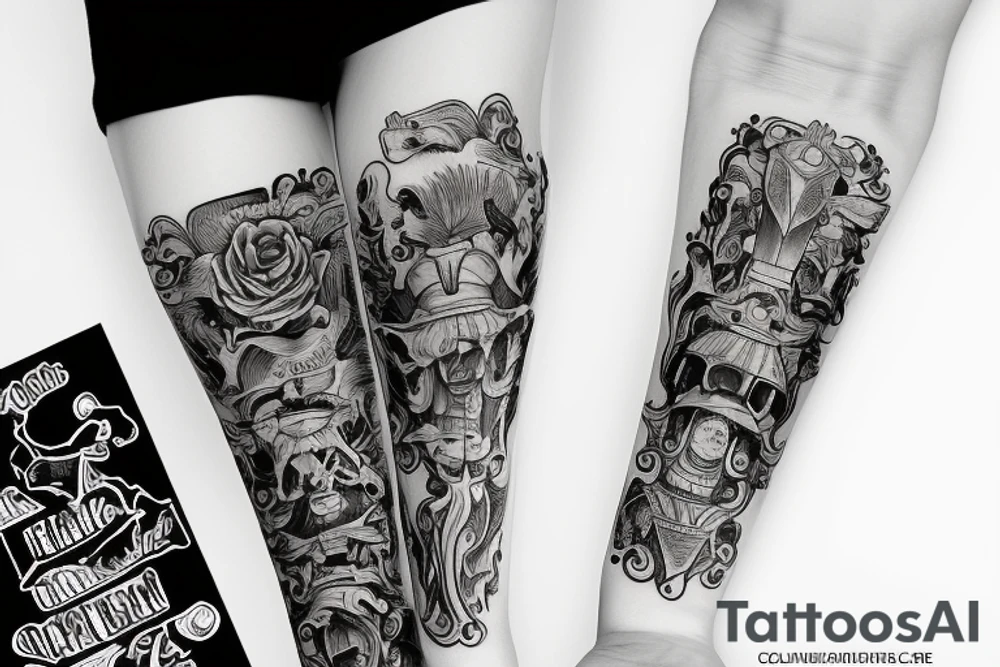 Long Ride with  truck tattoo idea