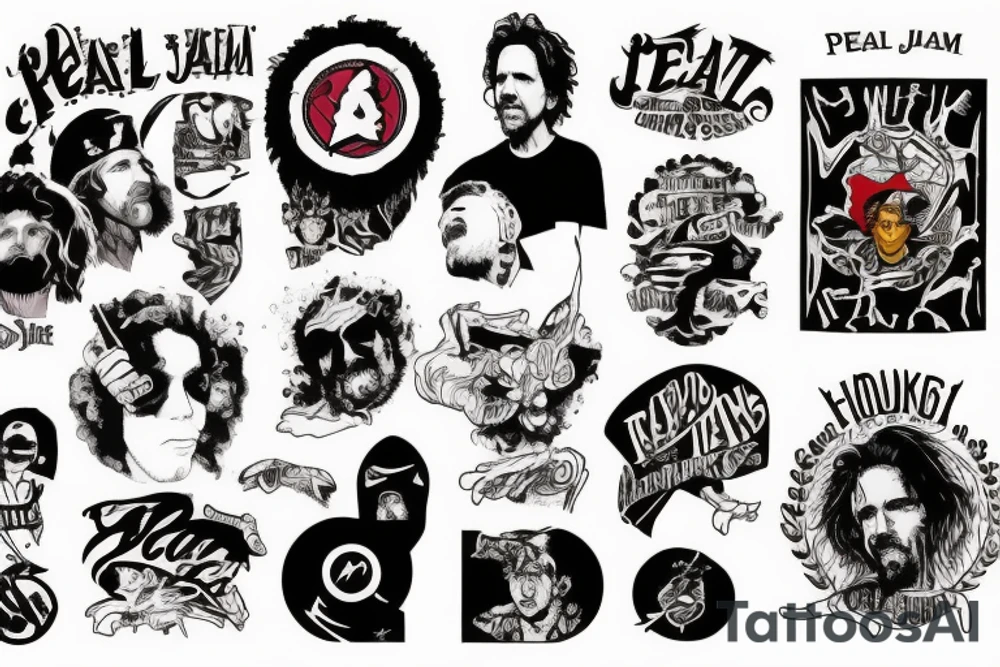 Pearl jam poster tattoo idea