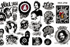 Pearl jam poster tattoo idea