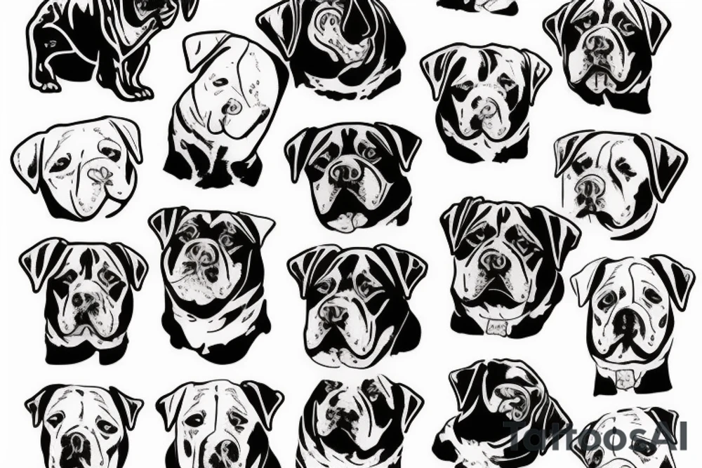 Rottweiler ice cream tattoo idea