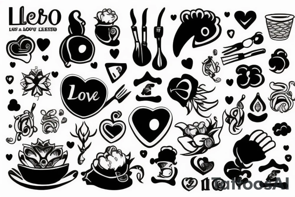 Leo Chef Love tattoo idea