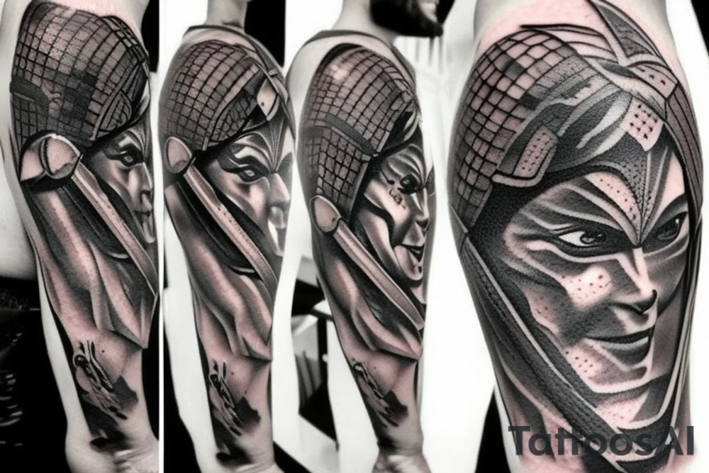 Spartan warrior tattoo idea