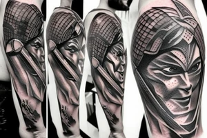 Spartan warrior tattoo idea