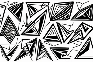 Triangle with lines tattoo idea