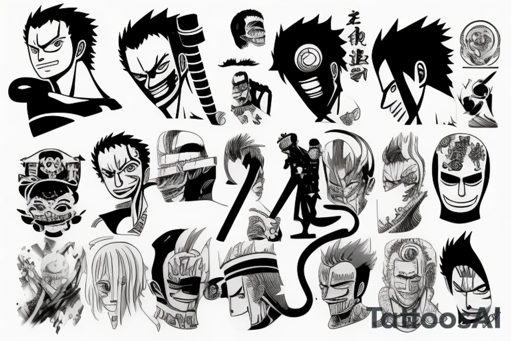 zoro one piece tattoo idea