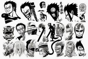 zoro one piece tattoo idea